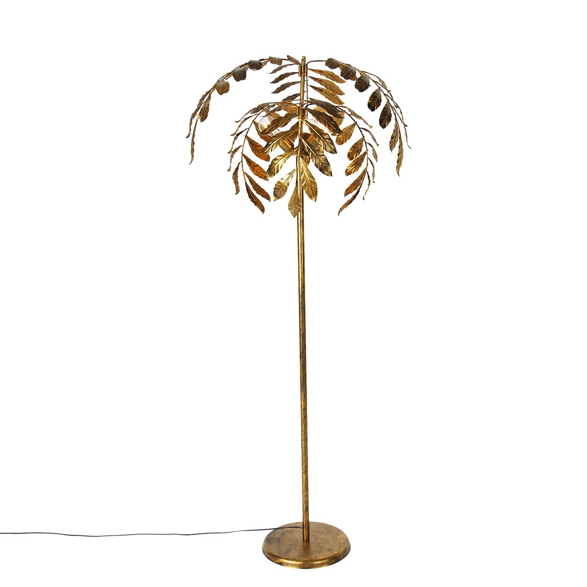 Vintage vloerlamp antiek goud 65 cm 4-lichts - Linden