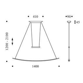 Oligo OLIGO Lisgo závesné LED svietidlo, matné červené, Obývacia izba / jedáleň, kov, akryl, 32W, P: 140 cm, L: 3 cm