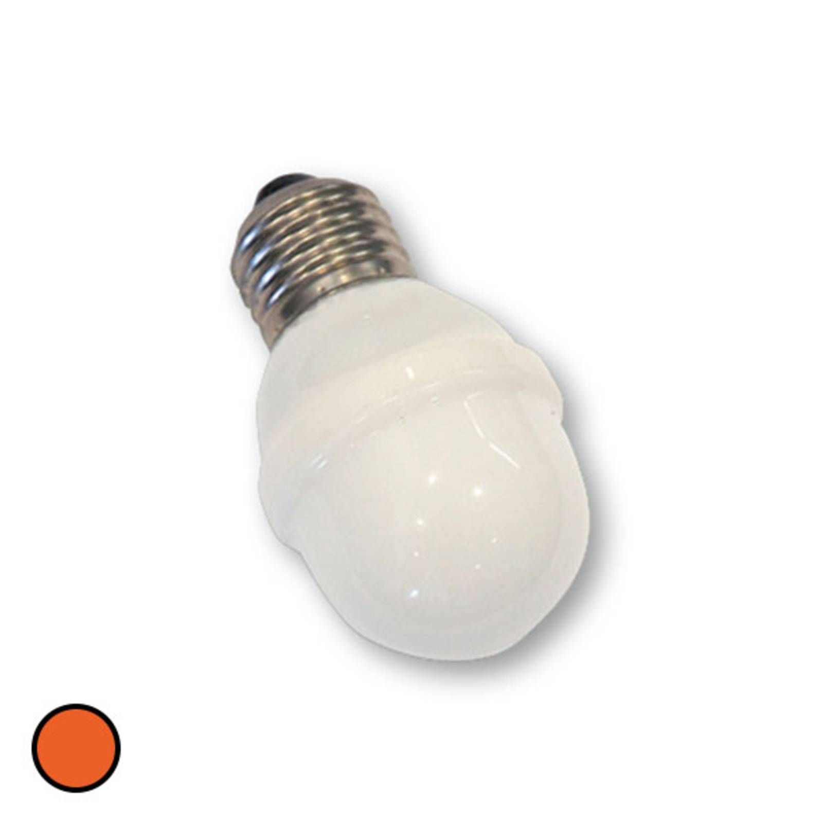 Rotpfeil E27 žiarovka golfová loptička 1W 5, 5VA oranžová, plast, E27, 1W, P: 8.4 cm