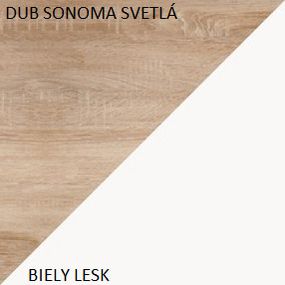 WIP MAX 05 Dub sonoma svetlá / biely lesk