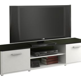TV stolík/skrinka Zuno 01 (čierna+biela)