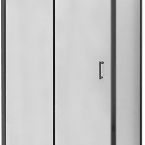 MEXEN/S - APIA sprchovací kút 90x100 cm, transparent, čierna 840-090-100-70-00