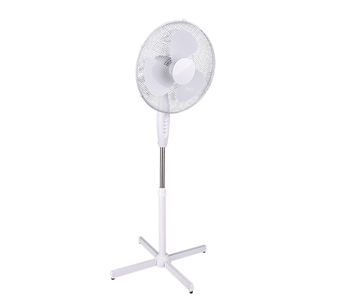 R024-01 TRIO RL BERGEN stojanový otočný ventilátor s možnosťou naklápania 105-128 cm 40W IP20 biela