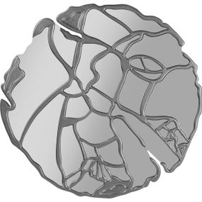 KARE Design Zrcadlo Pieces - stříbrné, Ø100cm