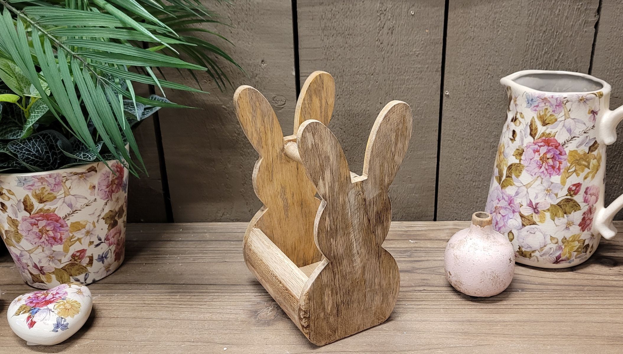 Drevená prepravka s králikom Rabbit wood - 16*12*25 cm