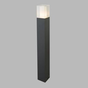 Searchlight Chodníkové svietidlo Granada v hranatom dizajne, tlakový odliatok hliníka, polykarbonát, E27, 60W, P: 10 cm, L: 10 cm, K: 90cm