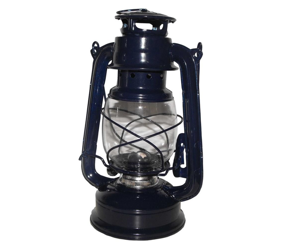 Petrolejová lampa 24 cm modrá