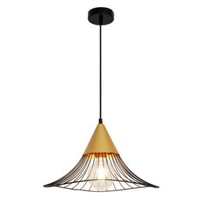 Viokef Závesná lampa Tina s klietkovým tienidlom, Obývacia izba / jedáleň, oceľ, E27, 70W, K: 23cm