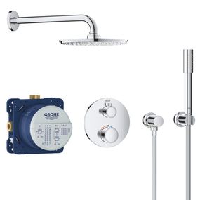 Grohe Grohtherm - Sprchová súprava Rainshower Cosmopolitan 210 s termostatom pod omietku, chróm 34732000