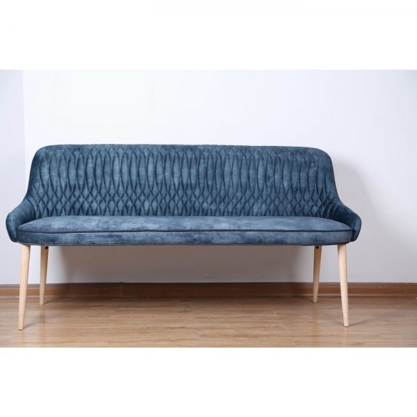 KARE Design Modrá čalouněná lavice Catania