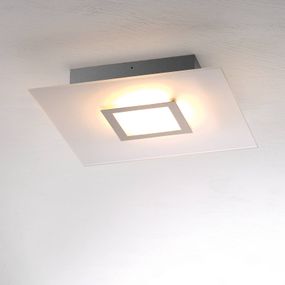 BOPP Bopp Flat stropné LED svietidlo štvorcové antracit, Obývacia izba / jedáleň, hliník, sklo, 17W, P: 30 cm, L: 30 cm, K: 6cm