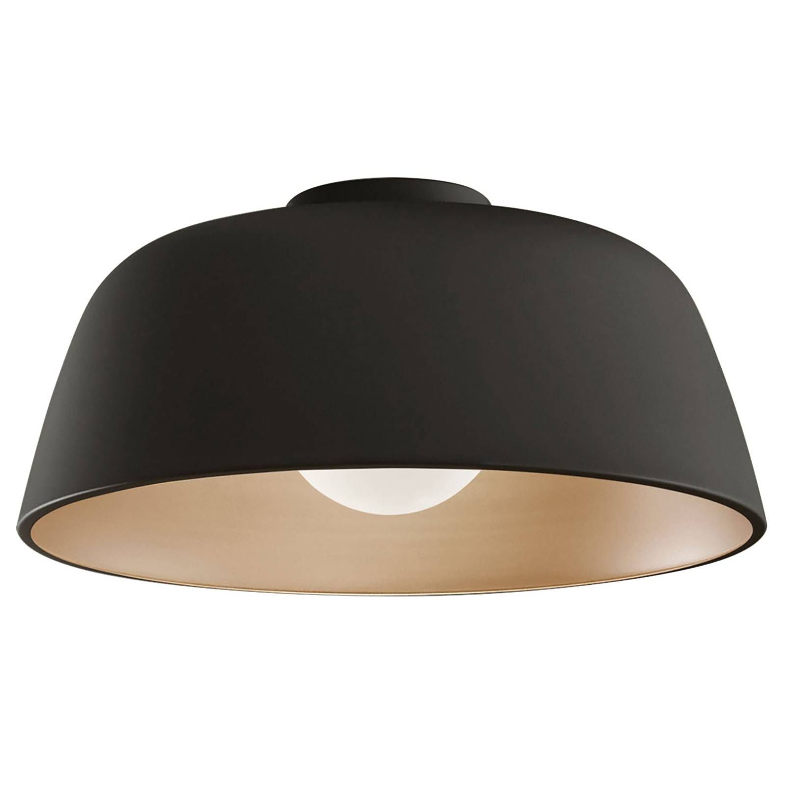 LEDS-C4 Miso stropné svietidlo Ø 43, 3 cm čierna, Obývacia izba / jedáleň, oceľ, E27, 40W, K: 19.9cm