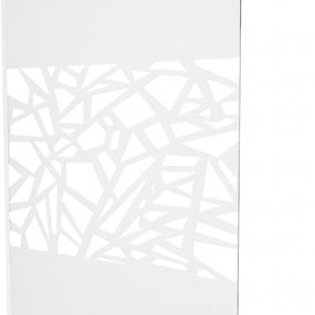 MEXEN/S - KIOTO Sprchová zástena WALK-IN 120 x 200 cm, transparent/biely vzor 8 mm, biela 800-120-101-20-85