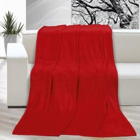 Brotex Mikro deka na jednolôžko 150x200 cm Červená farba