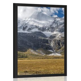 Plagát majestátna horská krajina - 40x60 black