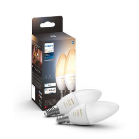 Philips Hue White Ambiance 8719514356733 LED žiarovka E14 4W/470lm sviečka 2200-6500K bluetooth 2-set