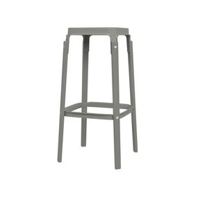 MAGIS - Vysoká barová stolička STEELWOOD STOOL - sivá