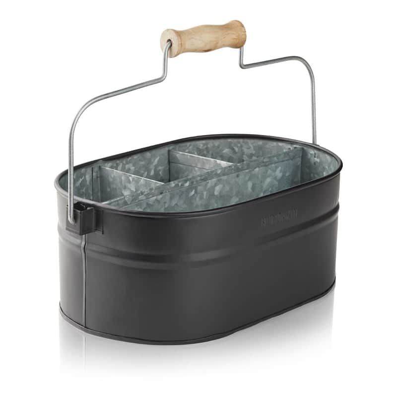 Humdakin Plechový úložný box System Bucket Matte Black