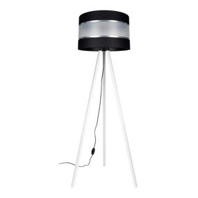 Stojacia lampa CORAL 1xE27/60W/230V biela/čierna/chróm