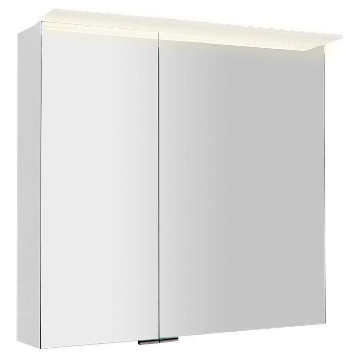 SAPHO - LINEX galérka s LED osvetlením, 80x70x15cm, biela LX080-0030