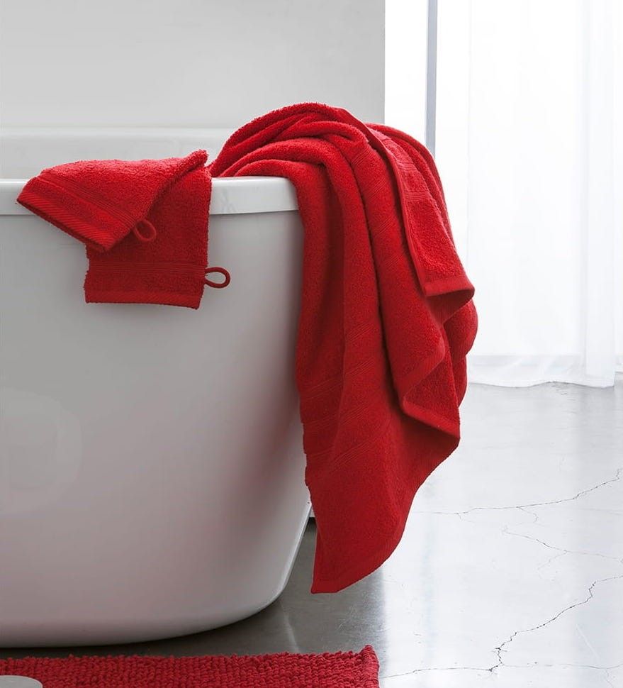DomTextilu Uterák do kúpeľne v červenej farbe 50 x 90 cm