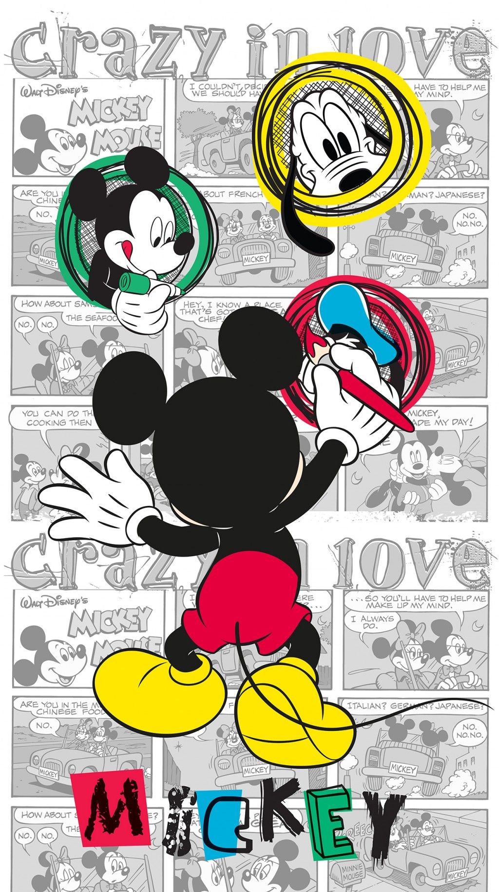 FCP L 6142 AG Design textilný foto záves detský obrazový Mickey Mouse Disney FCPL 6142 s úplným zatienením, veľkosť 140 x 245 cm