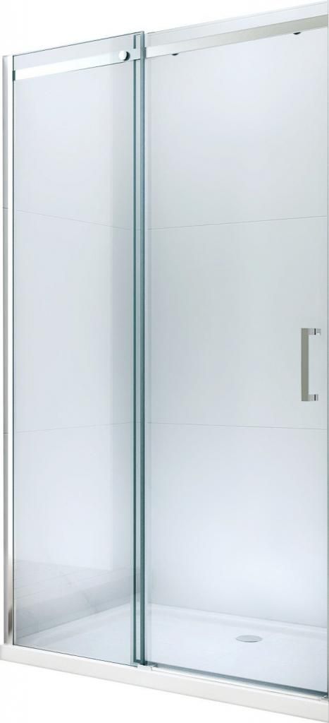 MEXEN - Omega posuvné sprchové dvere 140 cm, transparent, chróm so sadou pre niku 825-140-000-01-00
