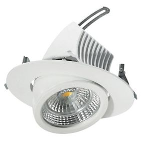 EGG Otočné zapustené LED svietidlo 20 cm, 44 W, Chodba, oceľový plech, hliník, 44W