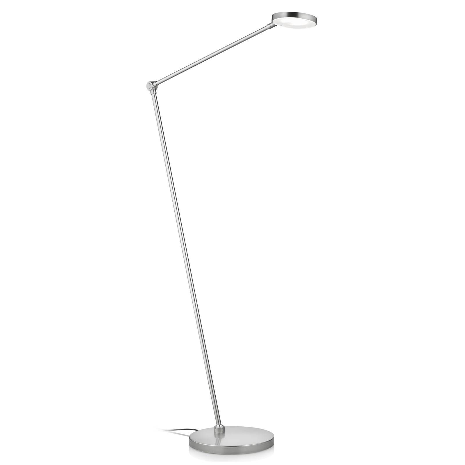 Knapstein Stojaca LED lampa Thea-S ovládanie gestom nikel, Obývacia izba / jedáleň, kov, 12.8W, K: 104cm