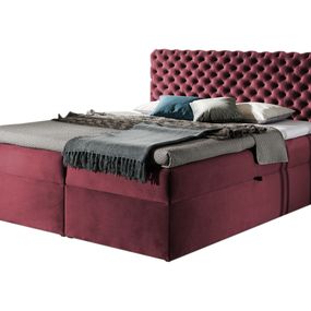 Expedo Čalúnená posteľ boxspring MARCH + topper, 200x200, riviera 59