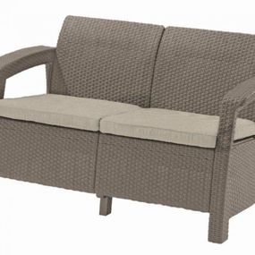 Záhradný nábytok Keter Corfu love seat dvousedačka cappucccino