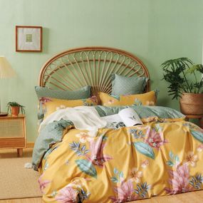 DomTextilu Žlté bavlnené obojstranné posteľné obliečky 3 časti: 1ks 160 cmx200 + 2ks 70 cmx80 Žltá 70 x 80 cm 36930-176512