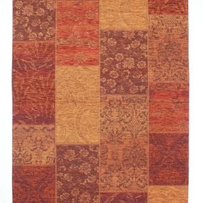 Flair Rugs koberce Kusový koberec Manhattan Patchwork Chenile Terracotta - 155x230 cm