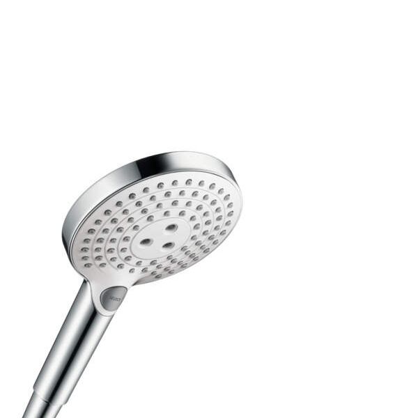 HansGrohe Raindance Select S - Ručná sprcha 120, 3 prúdy, biela/chróm 26530400