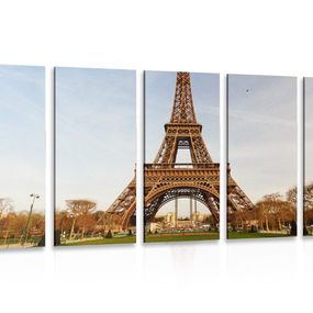 5-dielny obraz slávna Eiffelova veža