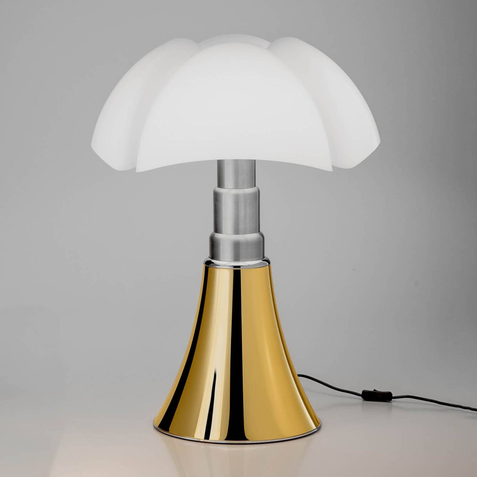 Martinelli Luce Pipistrello LED, stmiev. zlatá 24K, Obývacia izba / jedáleň, ušľachtilá oceľ, metakrylát, 14W, K: 86cm