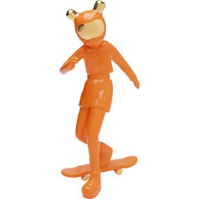 KARE Design Soška Skating Astronaut - oranžová, 33cm