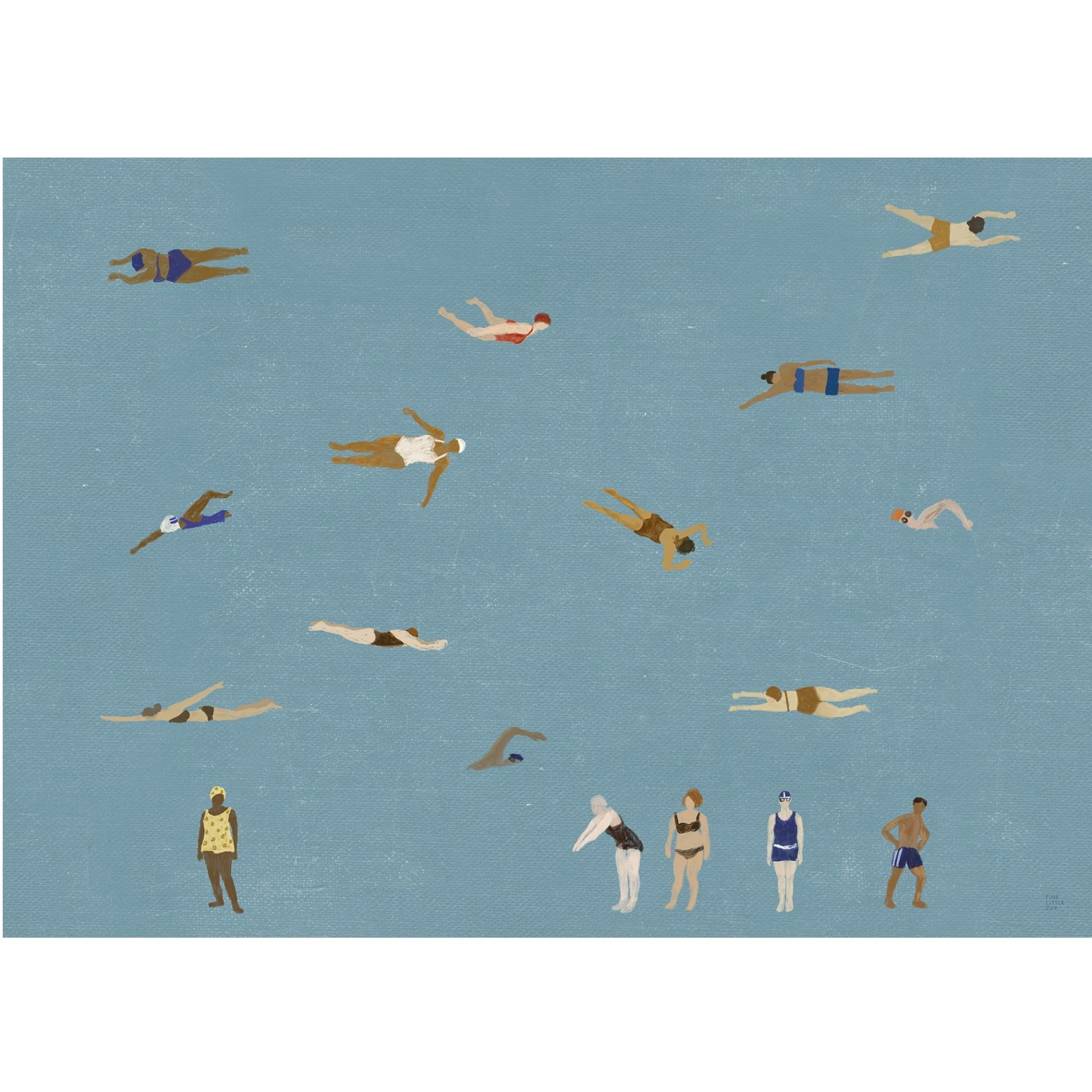 Fine Little Day Plagát Swimmers 70x50 cm