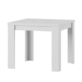 Štvorcový jedálenský stôl s rozkladom SATUR 40, biela