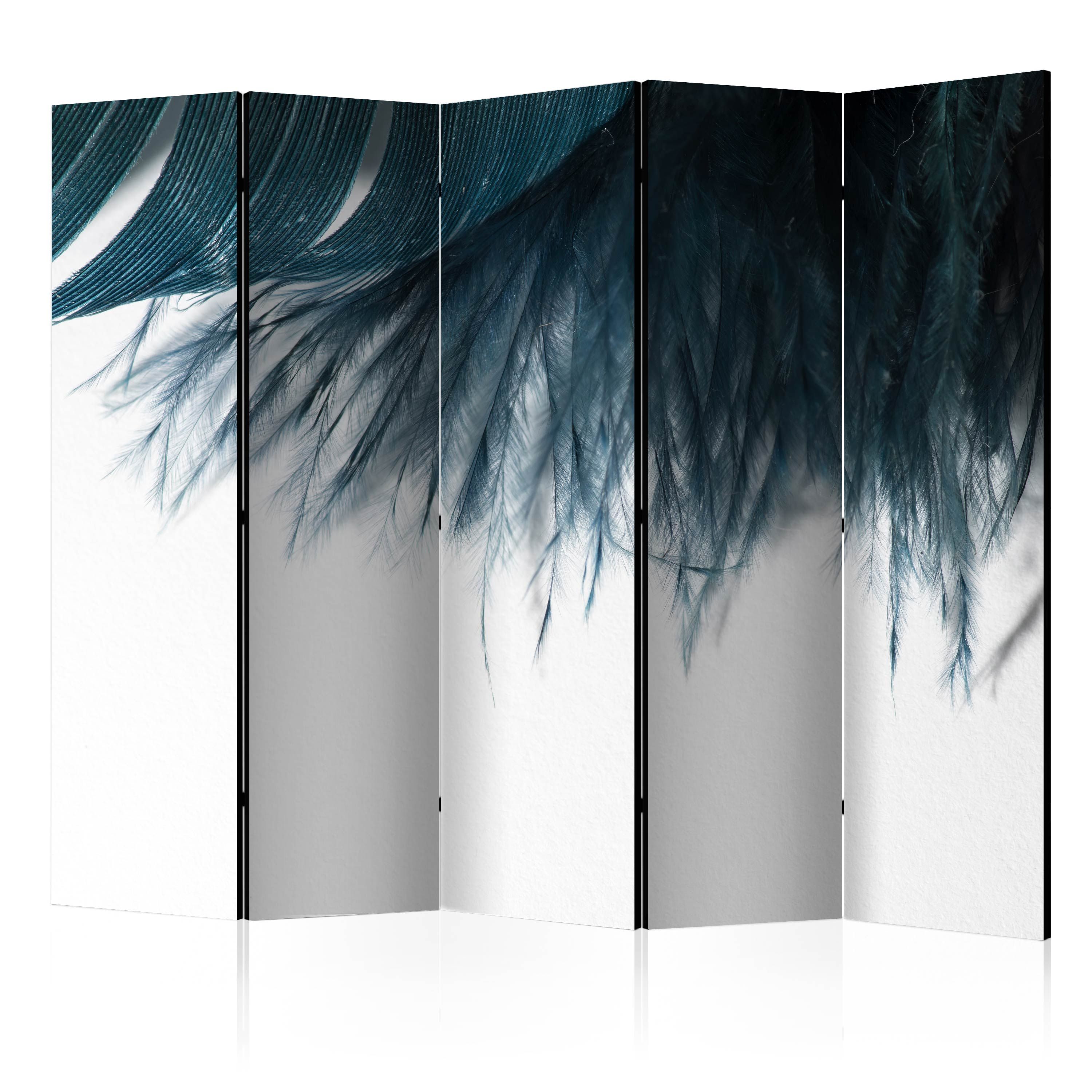 Artgeist Paraván - Dark Blue Feather II [Room Dividers]