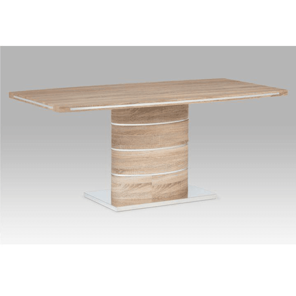 Jedálenský stôl, MDF, dub sonoma, 180x90 cm, AMAR