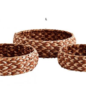 MADAM STOLTZ Košík Round Wicker Trays M