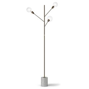 Modo Luce Baobab stojacia lampa 3-pl. olovene sivá, Obývacia izba / jedáleň, kov, betón, E27, 42W, K: 195cm