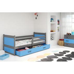 Detská posteľ RICO 200x90 cm Modrá Šedá