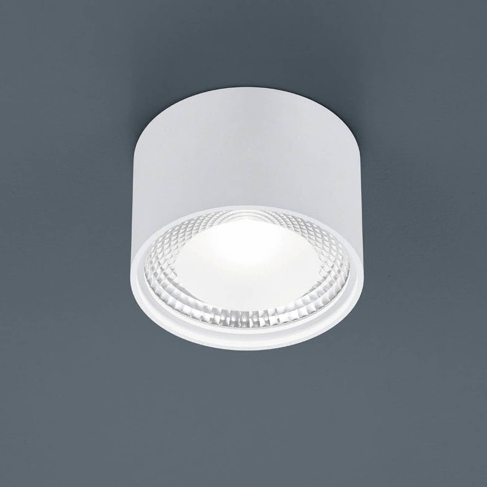 Helestra Kari stropné LED svietidlo okrúhle, biele, Obývacia izba / jedáleň, hliník, 12W, K: 7.5cm