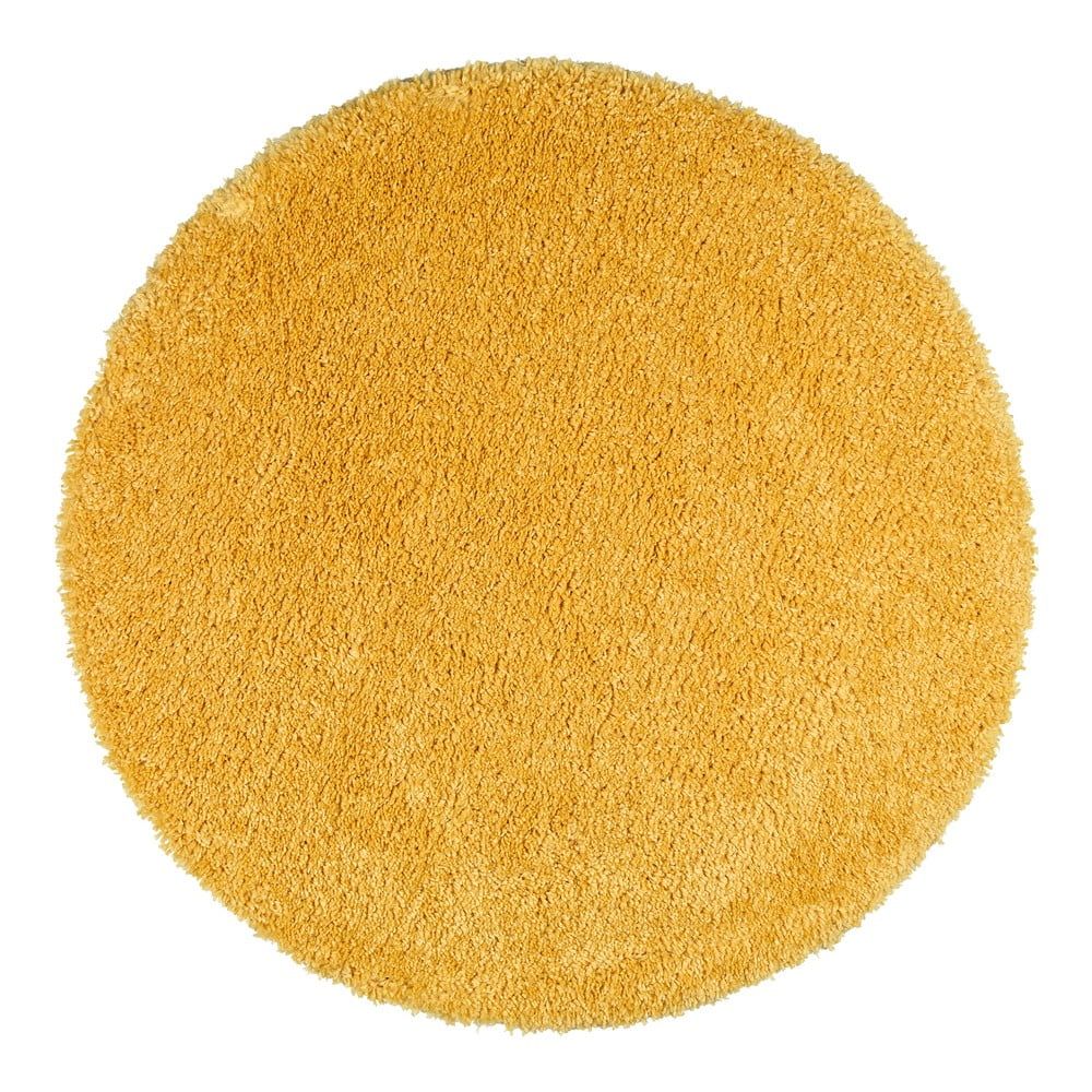 Žltý koberec Universal Aqua Liso, ø 80 cm