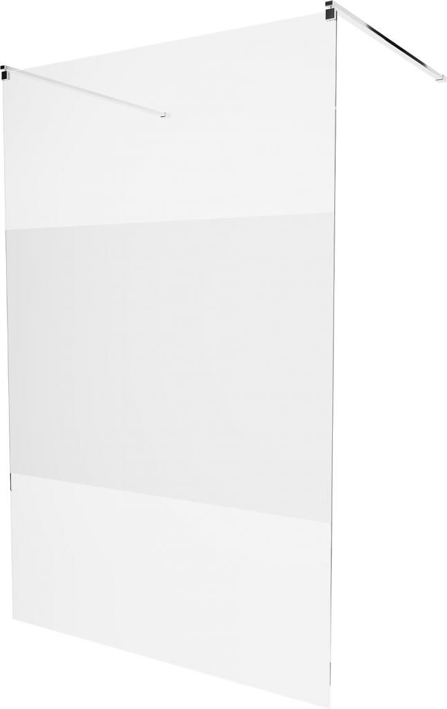 MEXEN/S - KIOTO samostatne stojaca sprchová zástena 100 x 200 cm, transparent/matné sklo 8 mm, chróm 800-100-002-01-35