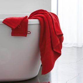 DomTextilu Uterák do kúpeľne v červenej farbe 50 x 90 cm