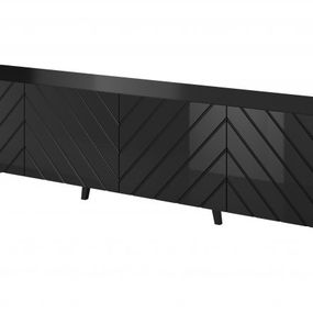 ArtCam TV stolík ABETO | 200 Farba: čierna / čierny lesk