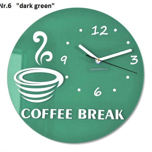 DomTextilu Kuchynské ručičkové hodiny zelenej farby 8101-22170